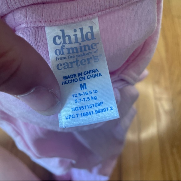 CHILD OF MINE PINK BUNNY GRAPHIC ONE PIECE PAJAMAS SIZE 6 MONTHS - Picture 5 of 5